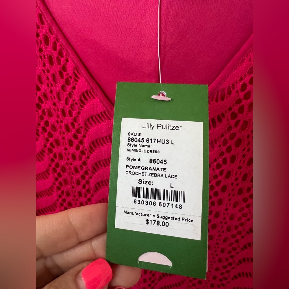 Lilly Pulitzer Vibrant Pink Long Sleeve Dress - Picture 4 of 4